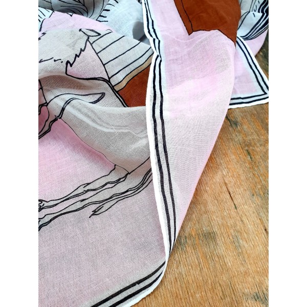 Inoui Editions medvilnės skara MUSEUM NUDE